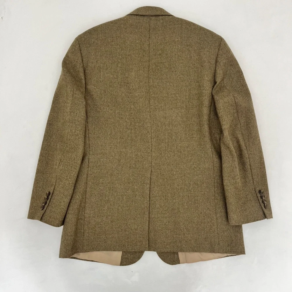 Meeting Street Mens 42R Sport Coat Blazer Brown Lambswool‎ Long Sleeve Outdoor